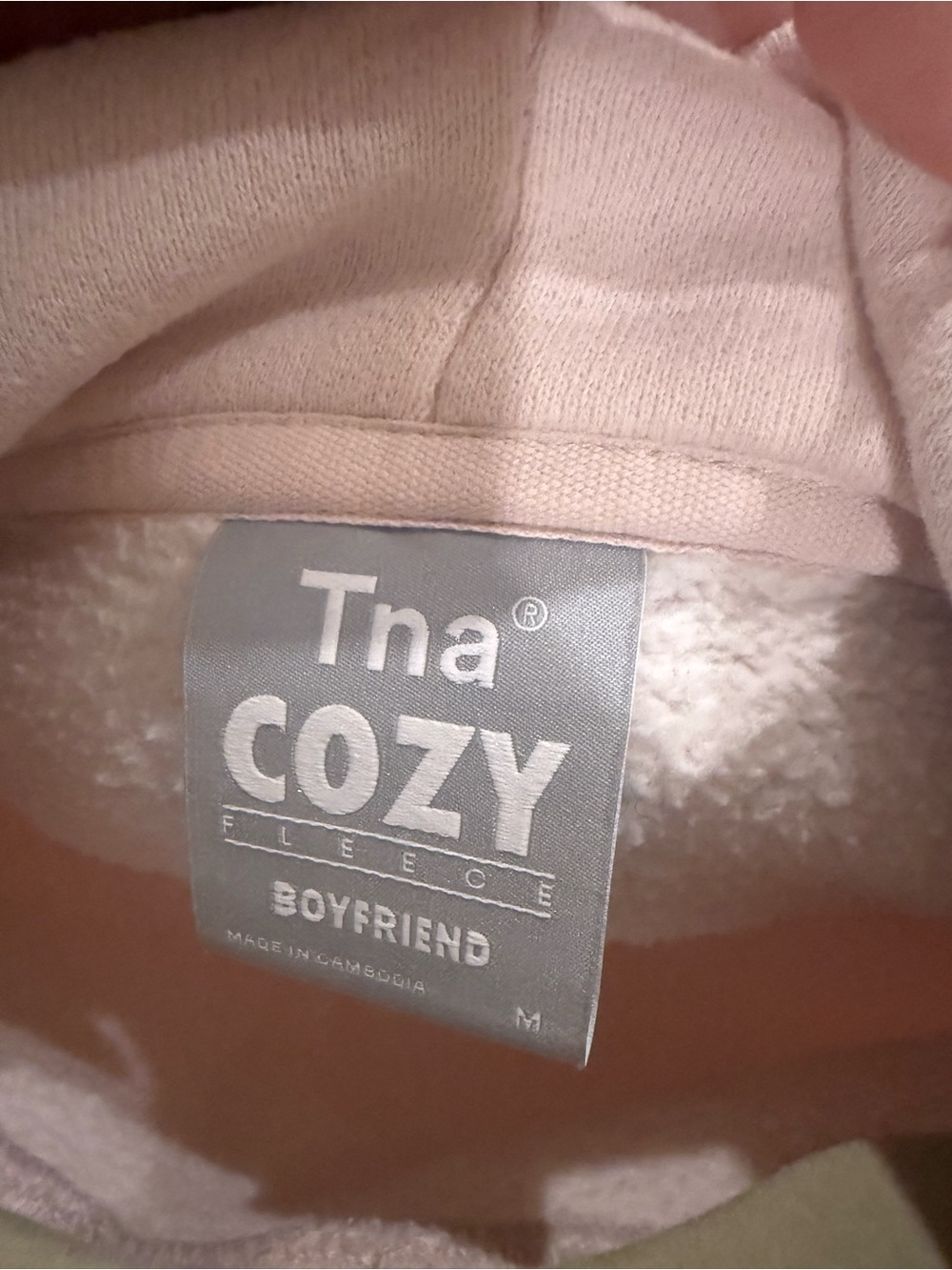 TNA Cozy Fleece Boyfriend Pullover - Pale Pink